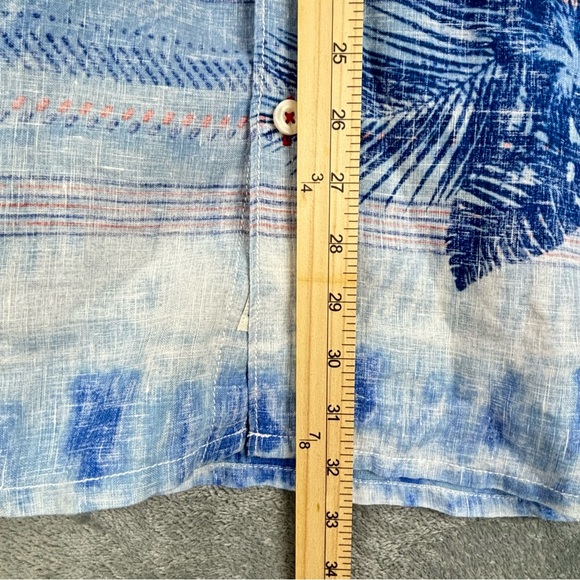 Tommy Bahama‎ Relax Ocean Tides Breezer Linen Shirt Large Tropical Breathable - Picture 14 of 14
